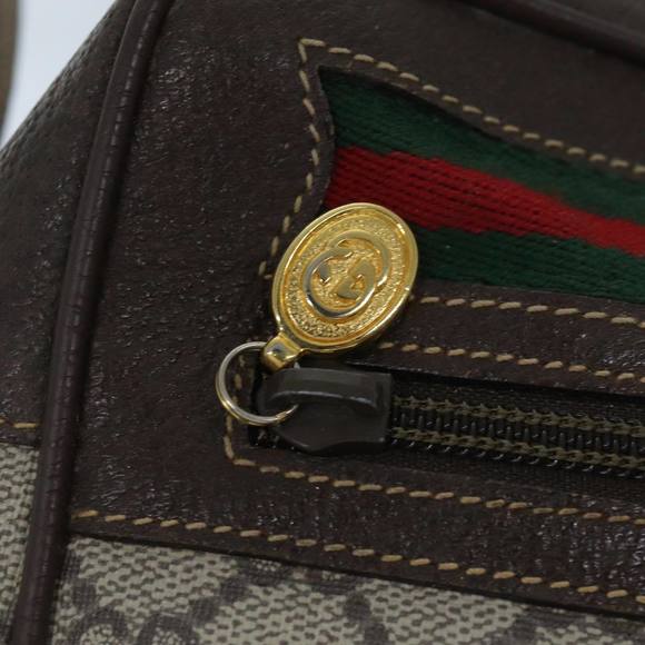 GUCCI GG Supreme Web Sherry Line Shoulder Bag PVC Beige Red 4023 001 Auth ep3849 - Picture 14 of 16